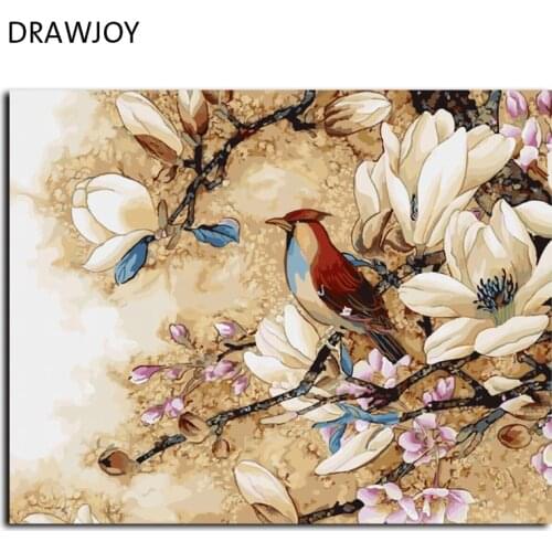 Framed Pictures Painting By Numbers Wedding Decor DIY Canvas Oil Painting Wall Art Home Decor For Living Room G447