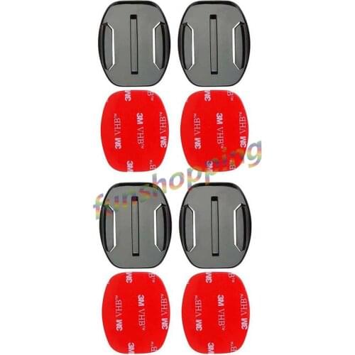 4 PCS Flat Mount Set Sticker Adhesive for Gopro Hero 7 6 5 4 3+ 2 Xiaomi Yi Action Camera For Go pro Accessories