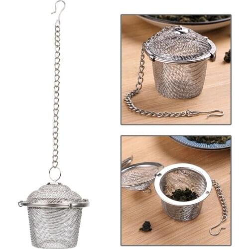 Stainless Steel Tea Ball Strainer Mesh Herbal Infuser Locking Tea Filter Reusable Mesh Herbal Ball Tea Spice Strainer
