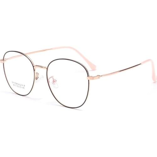 New Elegant Fashion Myopia Glasses Frame Retro Metal Full Frame Glasses Frame Round Frame Prescription Glasses Optical 8810