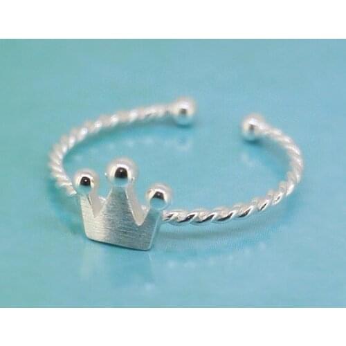 New 925 Sterling Silver Rings Fashion Twist Crown Couple For Women Rings Adjustable Rings Free Shipping