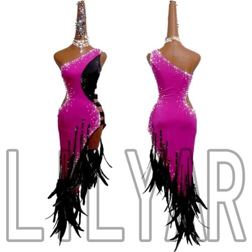 New Latin Dance Dress Competition Dress Costumes Skirt Performing Dress Adult Customize Children Red Matador Skirt Split Skirtes