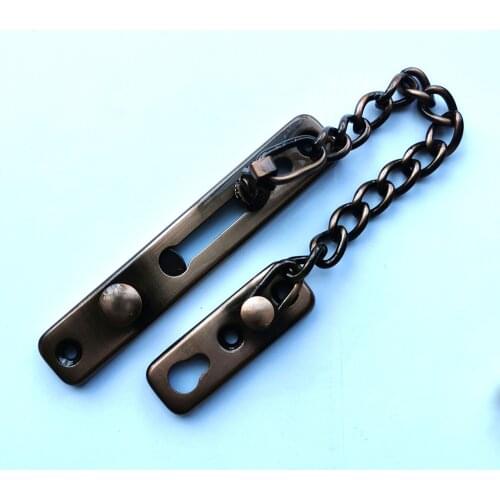 Stainless Steel Anti-theft Chain Golden Green Antique Red Antique Black Anti-theft Chain Hotel Safety Chain Door Button