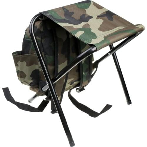 Hunting Fishing Backpack Bag Pack Foldable Tackle Storage Box with Stool