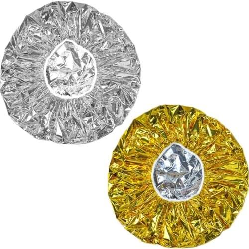 Salon Aluminum Foil Baking Oil Hair Cap Portable Nourishing Dry Disposable Shower Cap Waterproof Ultra-thin Bath Hat Hoods