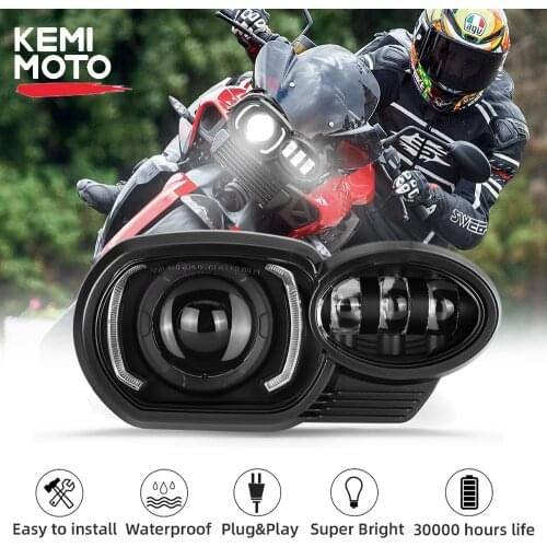 E24Mark Motorcycle Headlights For BMW K1200 2005-2009 BMW K1300R 2010-2013 Motorcycles Complete LED Projector Headlight Assembly