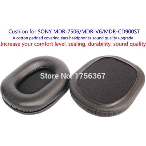 High quality Protein fur earcap upgrade replacement for Sony MDR-7506 MDR-V6 MDR-CD900ST Headset ( Improve the sound quality)