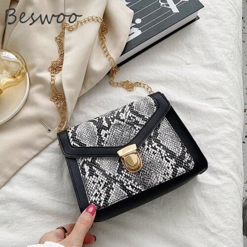 Serpentine Bags for Women 2021 Korean Fashion Chain Hasp Handbag Womens Leather Top Quality Single Shoulder Bag Dropshipping