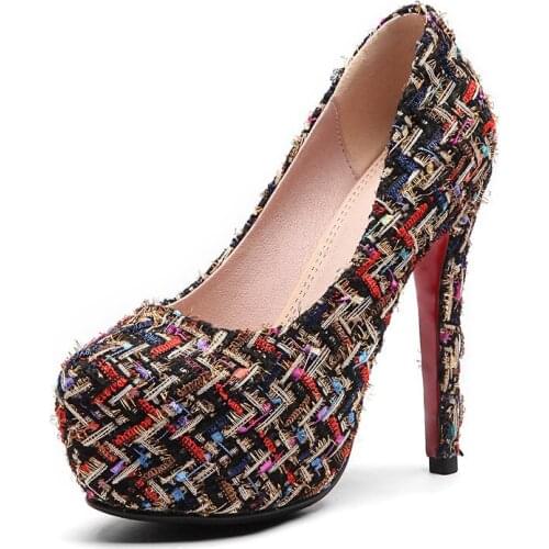 Sexy high with fine with waterproof light mouth single shoes 2018 spring new nightclub female shoes 18225