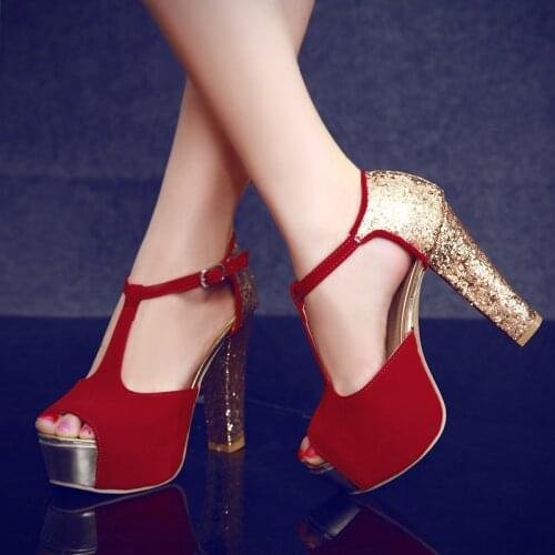 Limited New Sandals Women Tenis Feminino Big Size 34- 43 Sandals Ladies Shoes High Heels wedding Woman shoes Pumps 171