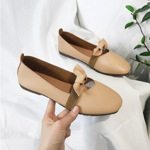 2020 Ladies Flat Shoes New Simple Design Spring Fashion Square Toe Womens Shoes Casual Basis Joker Comfort Women Shoes W33-60