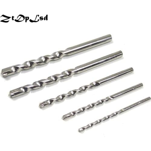 ZtDpLsd 5 Pcs Hard Alloy Round Shank Cement Drill Bit Tool Nickel-plating diameter 4mm 5mm 6mm 8mm 10mm For Wall Concrete Marble