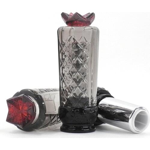 10/30/50Pcs Black Flower Empty Lip Balm Lipstick Tubes Container for DIY Homemade Lipstick