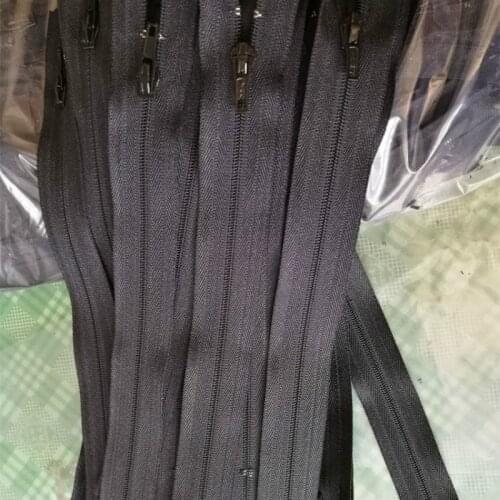 100 Pcs/lot Most Free Shipping YKK Nylon Coil Zipper Black Fastener for Pants Skirt Dress Sewing Accessories Wholesale