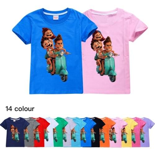 2021 Kids Cotton T-shirt Boys Summer Luca Short Sleeve Tshirt Childrens Clothing Casual Sports Cartoon Tops Girls Boy Clothes