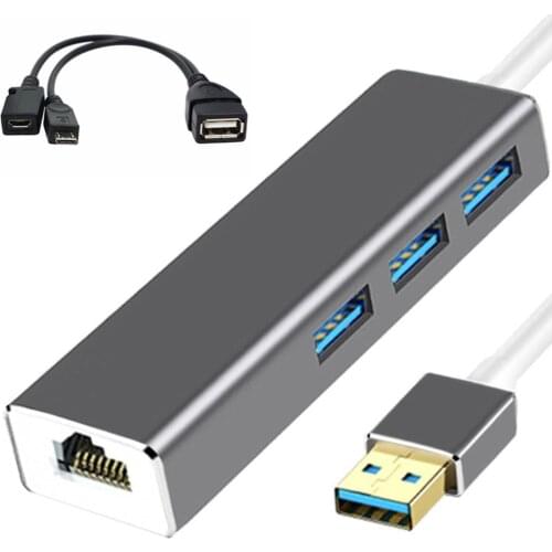 3 USB HUB LAN Ethernet Adapter + OTG USB Cable for Fire Stick 2ND GEN or Fire TV3 TV Stick 1080P (full-hd) Not Included ONLENY