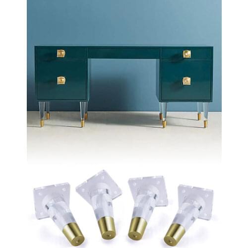200mm Acrylic furniture leveling Feet Strong Plastic Support Legs for Coffee tea bar Stool chair TV Cabinet Replacement parts