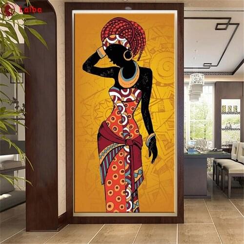 Diamond Painting Abstract art, african woman Rhinestone 5D DIY Diamond Embroidery,Cross Stitch,diamond Mosaic Sale