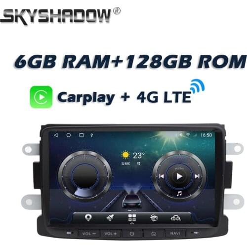 Carplay DSP IPS Android 10.0 6GB +128GB Car DVD Player GPS WIFI Bluetooth 5.0 RDS Radio For Dacia Renault Duster Logan Sandero