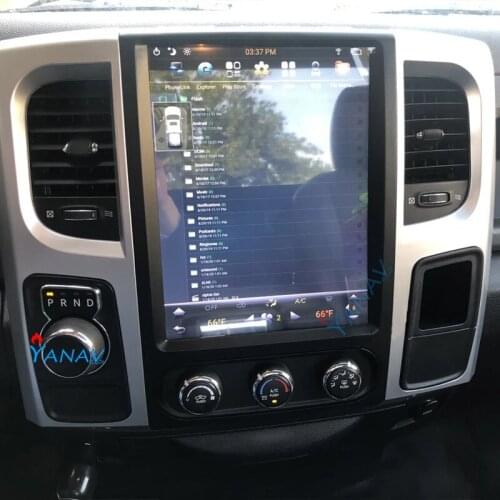 Car stereo radio player car GPS navigation For-Dodge RAM 1500 2009-2019 Vertical screen Tesla style car video audio DVD player