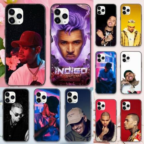 Chris brown famous singer Phone Case for iPhone 11 12 pro XS MAX 8 7 6 6S Plus X 5S SE 2020 XR Luxury brand shell funda coque