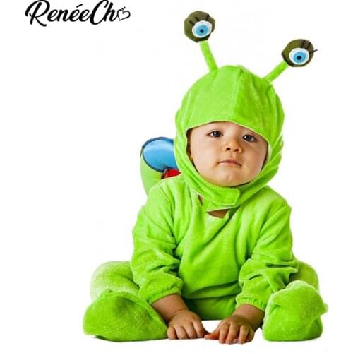Reneecho Baby Snail Costume Infant Snail Costume Green Halloween Costume For Kids Cute Animal Cosplay For Carnival