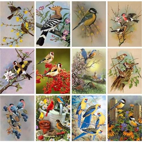 HUACAN Diamond Painting Bird Full Square Diamond Embroidery Mosaic Sale Animal Home Decoration Wall Art