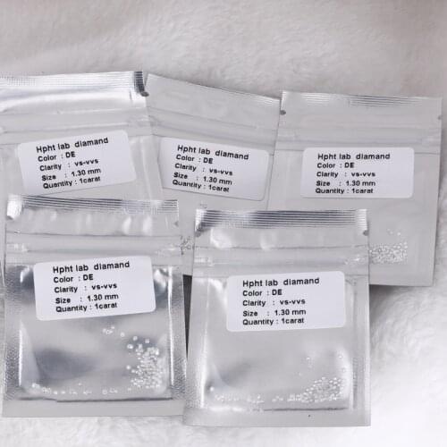 Round 1.3mm DEF Color VS Clarity Loose Lab Grown HPHT Diamond for Jewelry Making