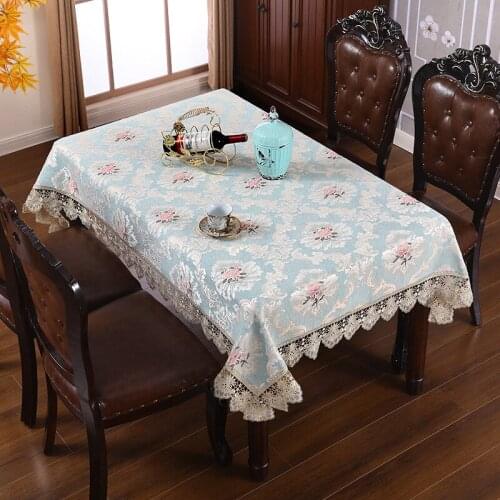 Lace Tablecloth for Table Square Coffee Table Cover Dining Tables Embroidered Home Rectangular Table Cloth Banquet Decoration
