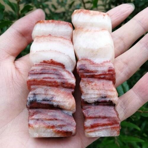 Natural quartz stone Taiwan meat stone pork belly stone pork meat bacon stone collection gift