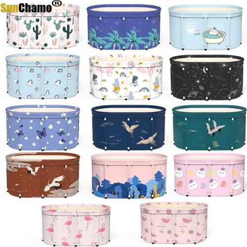 New Household Portable Bathtub Inflatable Free Foldable Household Bathtub Indoor Thickened Foldable Adult Bathtub with Lid