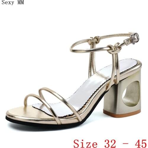 Peep Toe Women High Heel Sandals Shoes Woman High Heels Ladies Gladiator Sandals Pumps Small Plus Size 32 33 - 40 41 42 43 44 45
