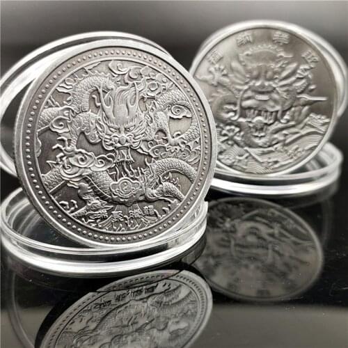 Animal Coin Lucky Dragon Commemorative Coin Commemorative Medal Silver Coin Crafts Collectibles