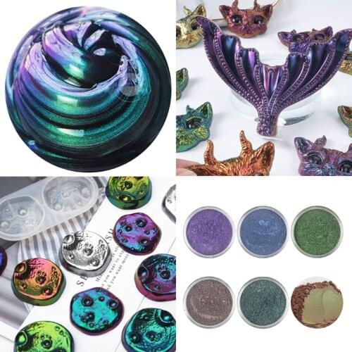 10g Pearlescent Mica Pigment Powder Color Changing for Slime Epoxy Resin Craft DIY Jewelry Making Toning Dye Accessories