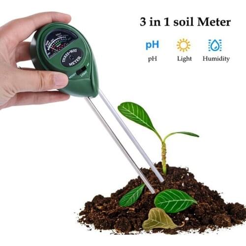 Soil PH Meter 3-In-1 Soil Tester Kits With Moisture Light and PH Test for Garden Farm Lawn No Battery Needed can CSV