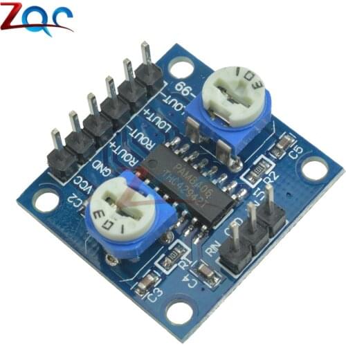 PAM8406 Digital Amplifier Board With Volume Potentiometer 5Wx2 Stereo M70 5W*2 5W + 5W