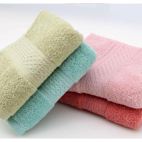 2pcs/lot 33*74cm 100% Cotton Towel Face Washcloth Hand Towels Solid Toallas Algodon Absorbent Gift Towels Bathroom Drop Shipping