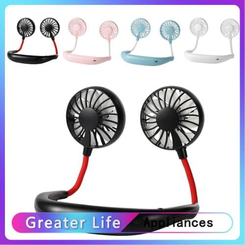 Portable Hands-Free Mini USB Hanging Air Cooler Neck Fan Summer Sports Fan