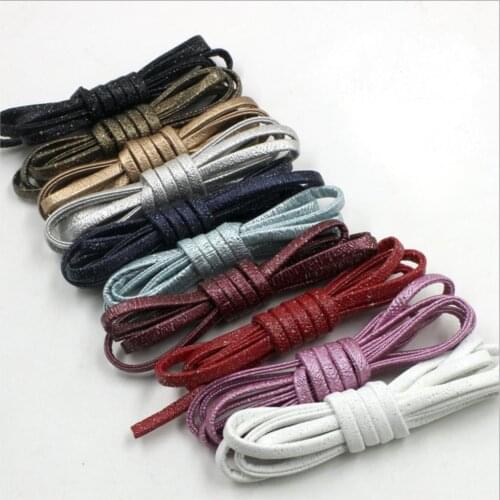 REGELIN 2meter Colorful PU Leather Strap Findings 5MM Flat Leather Cord String Rope DIY Necklace Bracelet Making