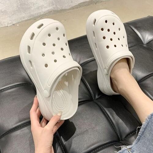 Summer Sandals Clogs for Women 2021 trend Summer shoes Womens Platform Garden Shoes Increase Outdoor Croks Beach Slippers women