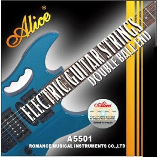 Alice A5501 No Head Electric Guitar Strings Coated Steel Core Nickel Alloy Wound Double Ball End Guitar Strings