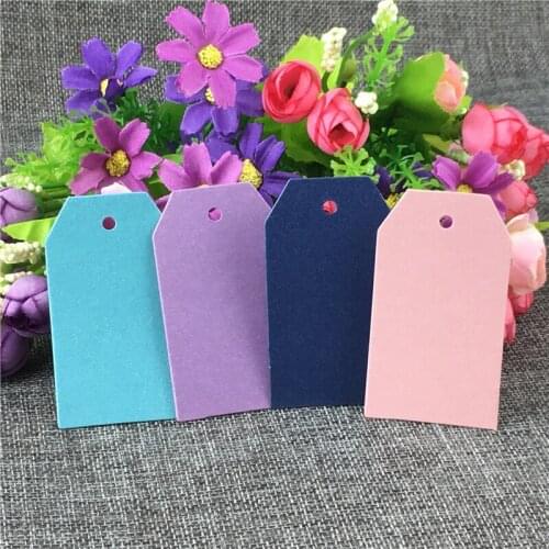 100Pcs/Lot Colorful 7x4cm DIY Love Labels Kraft Card Hang Tag Wedding Party Note Blank Price Hang Tag Kraft Gift