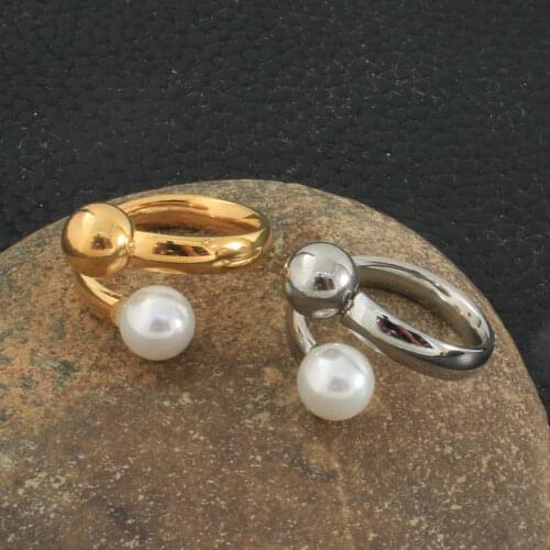 Stainless Steel Jewelry Gold Color Rings Wholesale For Women Fashion Gift Newest RBJHAZBA