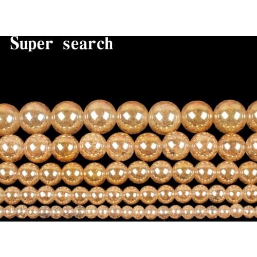 Yellow Pop crack Popcorn Glass Natural Bead Crystal Stone Beads Loose Spacer Beads For Jewelry Making Diy Handmade Accessory