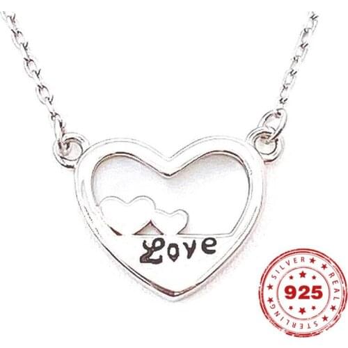 S925 Sterling Silver micro-inlaid Zircon Pendant Necklace For Women Dog Palm Heart Pendant Clavicle Chain Valentines day gift