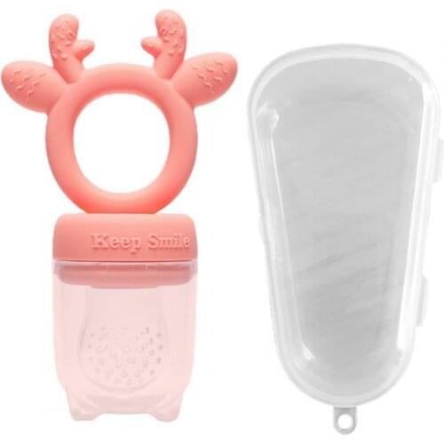 1 Set Fruit Feeder Lovely Shape Multifunctional BPA Free Baby Fruit Vegetables Feeding Pacifier for Baby Boys Girls