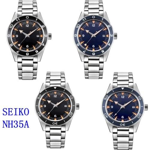 100 Waterproof Diver Mens Watch 41mm Sapphire Ceramic Bezel Luminous Sterile Mechanical Clock Sports NH35 Automatic Wristwatch