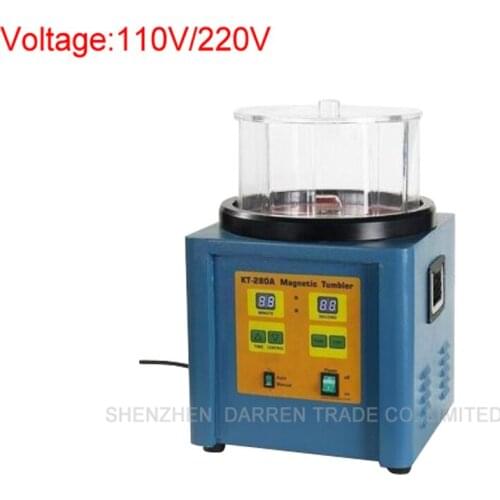 110V/220V KT-280 1100g Ferromagnetic Powerful Magnetic Tumbler Powerful Electric Magnetic Polishing Machine