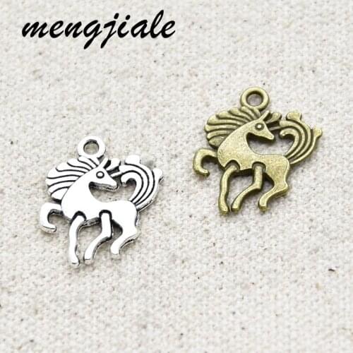 Hot sell 20pcs metal bright silver Pegasus horse charms Pendant for Crafts Jewelry Making Accessories