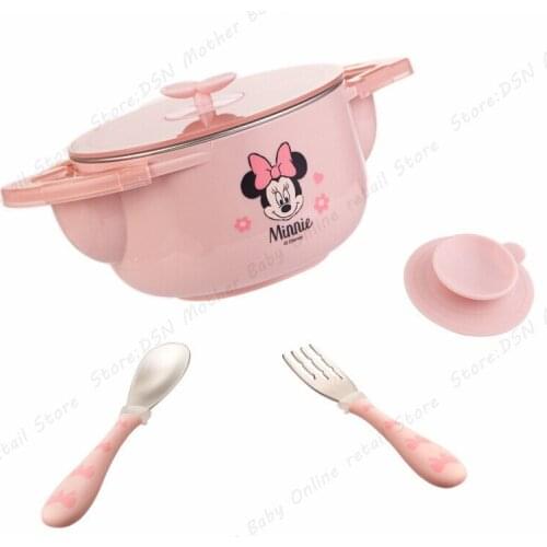 3 piece Dinnerware Sets Disney Child Baby Assisted Dishes Use Water Temperature Adjustment Health Bottom Suction Cup Anti-fall